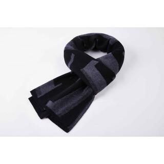 Pure cashmere scarf made in ordos for men in winter, thickened, warm, casual, versatile scarf as a gift for boyfriend, black