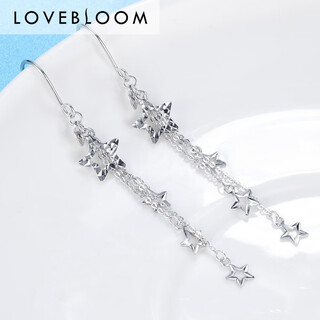 Blooming love platinum earrings pt950 platinum ear hook earrings star tassel earrings women's earrings earrings gold earrings gold earrings approximately 2.49 grams