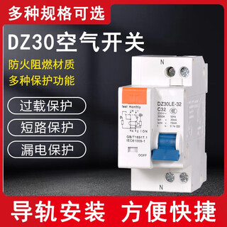 Air switch dpn small circuit breaker leakage protector dz30le-32 1p 10a-32a 20a 1p+n
