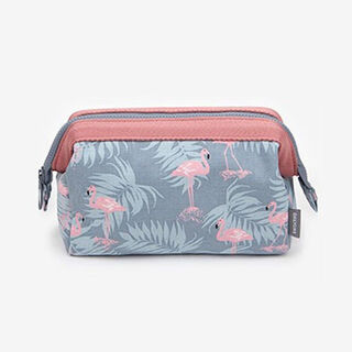 Man yuan gong korean version ins flamingo cosmetic bag for primary school students large capacity cute girl waterproof portable travel storage pink flamingo