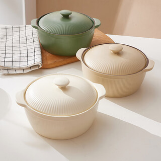 Inmind house kitchen double-eared lard jar with lid ceramic high temperature resistant non-porous oil spicy jar household large capacity oil jar lard jar - gray