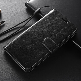 Xiaomi 13 mobile phone case flip-top leather case 221113c silicone protective cover mi13 case mi thirteen all-inclusive anti-fall and explosion-proof soft-sided wallet card magnetic buckle with hand black @ craftsmanship @ + full screen tempered film + lanyard xiaomi 13