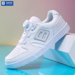 Birdie's new women's golf shoes, men's and women's youth shoes, golf waterproof shoes, breathable and wear-resistant sports shoes, white (one size smaller, take one size larger) 39