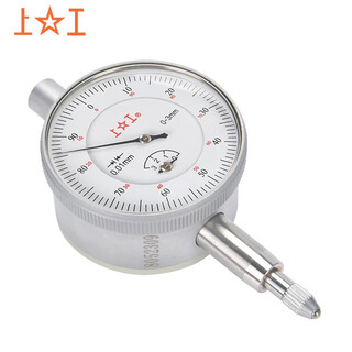 Shanggong mechanical dial indicator 0-3mm, surface diameter 42mm, level 1 white, graduation value 0.01, indicator pointer table bg1-03-42