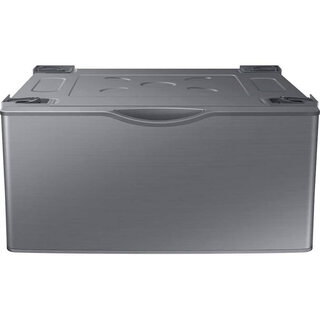 三星（SAMSUNG） 三星27英寸洗衣机底座 不锈钢材质 铂金色 带抽屉存储 防锈设计 升降支架 WE402NP/A3