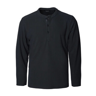 Eagle claw shuttler fleece jacket spring autumn winter men's long sleeve warm bottoming shirt knitted cardigan outdoor casual sweater henry collar/fleece bottoming shirt - black s