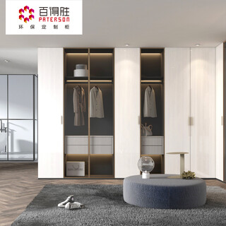 Bai de sheng whole house customized customized wardrobe modern simple solid wood swing door wardrobe customized light luxurious wardrobe customized bedroom living room bedroom space customized yuan/square meter (calculated based on projected area)