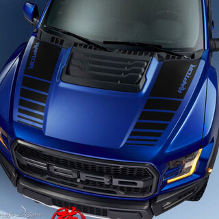 Yilu wei ni applies ford f-150 raptor hood car decals f150 hood hood sticker decoration a style matte black kk material