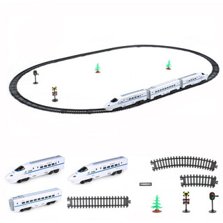 Children's large high-speed train harmony train toy boy electric small train rail car model with track basic version three carriages 72 cm ordinary battery version