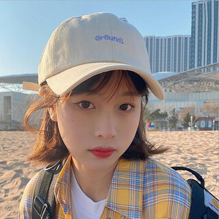 Shengdanmei winter hat women's trendy fashion versatile autumn and winter korean version outdoor student fresh hat women's embroidered street baseball cap men's summer sun protection visor peaked cap beige adjustable