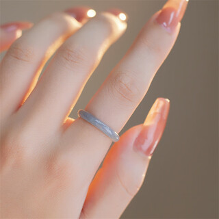 Zilong value-for-money jade ring a-grade ice-transparent blue water jade couple ring for women with light luxury temperament, light color 17-18