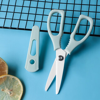 Bayco ceramic food supplement scissors baby manual food scissors children's food supplement tool blue bd3