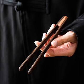 Tangfeng solid wood tea clips, kung fu tea set accessories, tea ceremony non-slip cup clips, tea drinking tools, tea tweezers, cup washing clips, sandwich clips