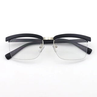 Sisyphus anti-radiation and anti-blue light flat glasses tom hardy's same style big face glasses men's color-changing computer eye protection myopia frame fat handsome black silver frame transparent film unlimited anti-blue light lenses