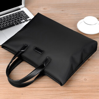 Kangaroo briefcase men's business laptop bag large capacity business trip office handbag waterproof men's bag black 14 inches