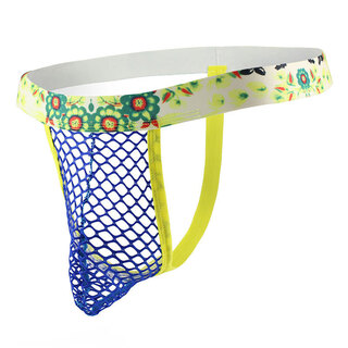 Pleasing sexy underwear, empty back thong, breathable and personalized, u convex large pocket underwear, male charm network, yellow l