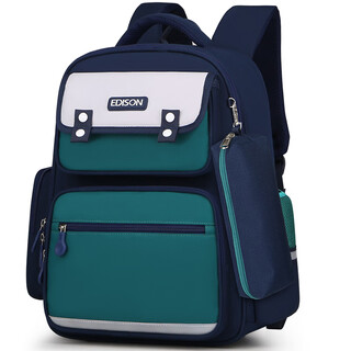 Edison edison primary school bag spine protection and burden reduction reflective large capacity waterproof and anti-fall children's backpack 2213-1