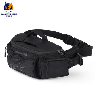 Monster park motorcycle riding waist bag casual motorcycle highway commuting large capacity storage bag motorcycle rider bag for men and women carbon black
