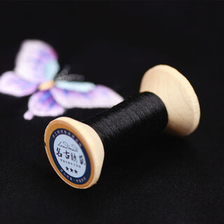 Other embroidery craftsmen's handmade suzhou embroidery embroidery mulberry silk thread entwined silk embroidery thread handmade embroidery spool pink white black black