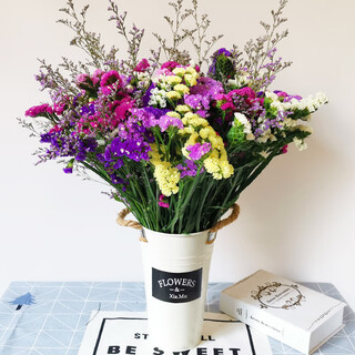 Love yunnan forget-me-not dried flowers flower ornaments living room decoration real flower arrangement gypsophila bouquet festival birthday matching six colors don’t mix and match + lover’s grass about 30 pcs