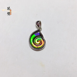 Sizan canadian new natural crystal/semi-precious stone necklace for women ammonite pendant picture color