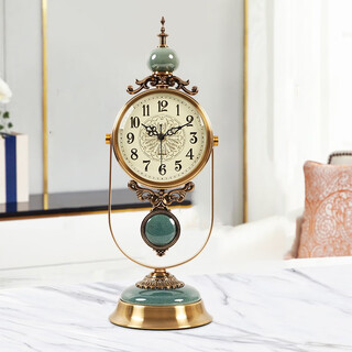 Story of time european light luxury table clock living room entrance table clock desktop ornaments american fashion home decoration clock 6902-1