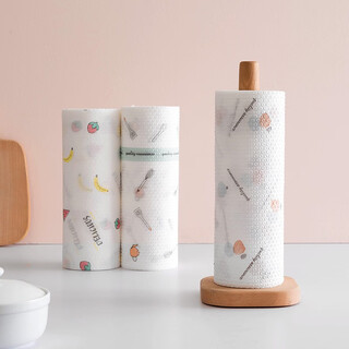 Manda meng 6 rolls, lazy rags, disposable dishcloths, wet and dry kitchen supplies, paper towels, absorbent towels, 10 rolls, thick enough to last for a year (random pattern)