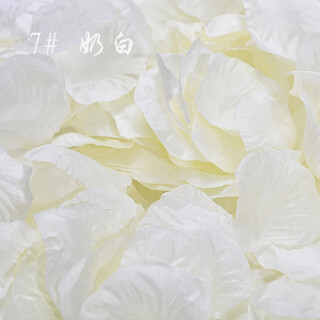 1000 pieces of non-woven fabric simulated rose petals, romantic petals, birthday decoration, proposal, wedding, valentine's day confession, romantic party arrangement, petals, wedding room arrangement, wedding supplies, candles, milky white 1000 pieces