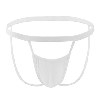 Sexy lingerie, gauze transparent men's doublet underwear, buttocks exposed, sexy thong underwear for men, white, one size fits all