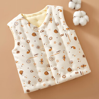 Mianguduo pure cotton handmade baby autumn and winter vest children's thickened warm vest vest male and female baby vest dragonfly snail 90 yards (suitable for 1-2 years old)
