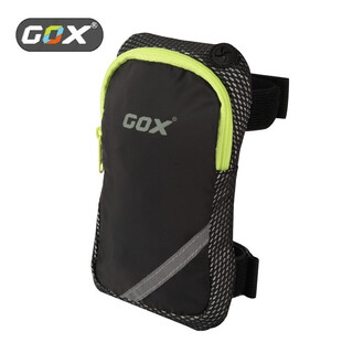Gox running sports arm bag mobile phone bag outdoor cycling wrist bag water-repellent fitness arm cover cool black