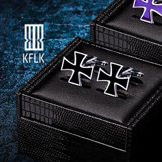 KFLK银色袖扣男士女士生日礼物衬衫袖钉法式扣钉衬衣扣子袖口扣 K012