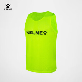 Kelme/kelme football wear confrontation training vest group purchase fitness team uniform team uniform knitted sleeveless t-shirt fluorescent yellow black (xl) code