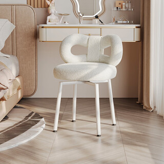 Yete rotating makeup chair bedroom internet celebrity bow back chair dressing stool girls indoor home makeup stool cream white rotating