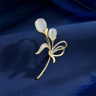 Marco bizzarri high-end brand brooch tulip brooch high-end women's luxury exquisite corsage anti-exposure women's brooch
