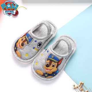 Paw patrol paw patrol baby slippers autumn and winter children's cotton slippers boys 1-3 years old 2 non-slip soft bottom infant linen wool slippers 2038 linen paw team gray archie 14.5 inner length 14.5 cm / 170 yards