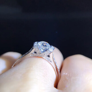 Jiajian jewelry white 18k gold proposal engagement wedding diamond ring gia loose diamond ring customized luxury diamond ring women 18k gold gia certificate si/fg 1 carat + 30 points diamond