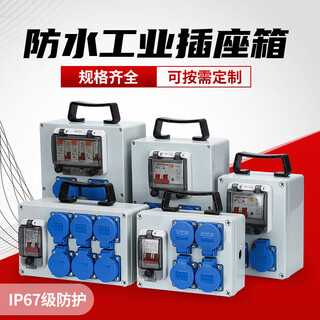 蔚方户外移动工地配电箱开关插座便携式防水小电箱手提插座配电箱PI65 F-1