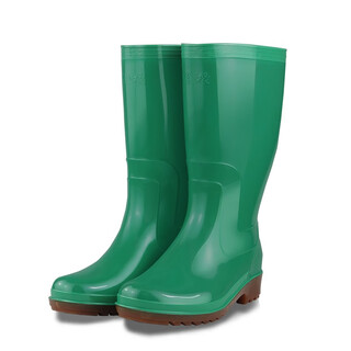 Golden oak rain boots women's mid-high rain boots non-slip waterproof shoes outdoor kitchen cleaning work water boots wear-resistant overshoes 006 green 37