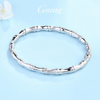 Gsung platinum bracelet for women pt950 bamboo new platinum bracelet for women high fashion bracelet pt950 bracelet about 16 grams customized