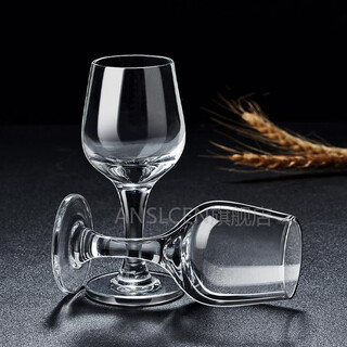 Anslcen national standard lead-free glass liquor tasting cup 50ml tulip tasting cup professional wine tasting cup goblet 50ml wine glass 2 pieces