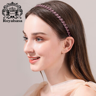 Royal salsa wave face wash hairband korean style simple adult sports headband hair accessories men and women hairband bean paste pink pi
