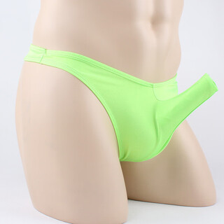 Roselex private delivery sexy men's sexy underwear men's thong underwear fully transparent t-pants passion fluorescent green one-size-fits-all with j sleeve front opening elephant trunk men's t-pants thong