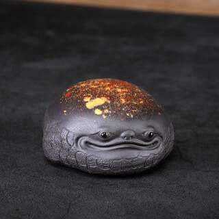 Tao yunshang yixing purple sand color-backed three-legged golden toad lucky tea pet ornaments boutique can raise handmade tea play tea tray ornaments accessories color-back three-legged golden toad