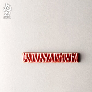 Jiutu japanese handmade ceramic chopstick holder chopstick holder spoon rest simple tableware accessories creative hotel restaurant home style 1 carmine red