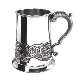 Epcse british tinware imported original tin beer mug celtic style business gift for elders