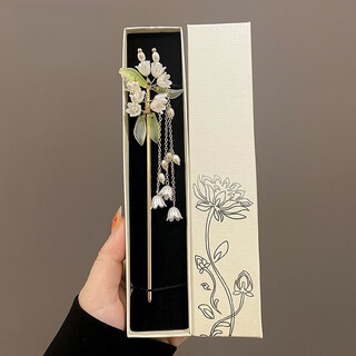 Fantiya hairpin box ancient style hairpin women's hairpin tassel step shake new chinese style camellia wife girlfriend gift gift box style lily of the valley