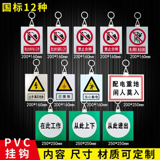 Anke pvc warning sign, power sign, safety sign, power distribution room is prohibited from closing, someone is working, climbing high voltage, beware of electric shock. from now on, the power sign is up and down. pvc sign complete set