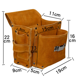 Sailotou nail pocket construction carpentry nail bag wear-resistant belt-type waist bag nail bag multifunctional waist pocket worker yellow upgraded double pocket enlarged nail pocket