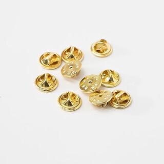Universal alloy brooch butterfly buckle badge badge spare buckle pin buckle spurs base back buckle fixed buckle gold (10 pieces)